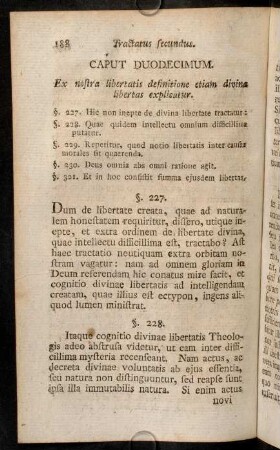 188-201, Caput Duodecimum. Ex nostra libertatis definitione... - Caput Ultimum. Ad argumenta contraria respondetur.