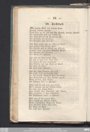 10. Festlied.