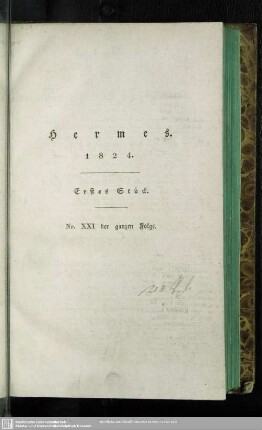 21.1824: Hermes oder kritisches Jahrbuch der Literatur