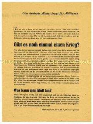 Propagandaschrift des DFD für die Wahl der Delegierten des III. Deutschen Volkskongresses