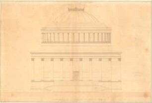 Gärtner, Friedrich von; Kelheim; Befreiungshalle - Aufriss