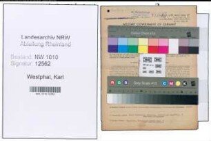 Entnazifizierung Karl Westphal , geb. 18.04.1898 (Elektriker)