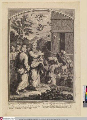 Entrée dans l'Arche. [Eintritt in die Arche Noahs]