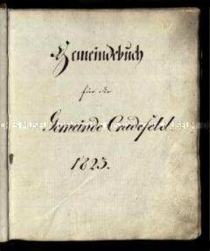 Handschrift mit den Aufzeichnungen zu den Ausgaben und Einnahmen der Gemeinde Cradefeld (heute zur Gemeinde Taucha, Nordsachsen)