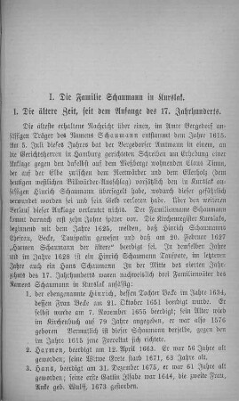 I. Die Familie Schaumann in Kurslak.