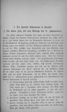 I. Die Familie Schaumann in Kurslak.