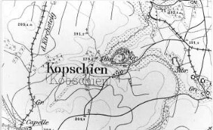 Crostwitz-Prautitz. Meßtischblatt, Sekt. Kloster Marienstern, 1884