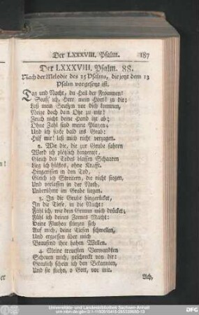Der LXXXVIII. Psalm. 88.