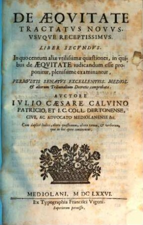 De Aequitate Tractatus novus, 2