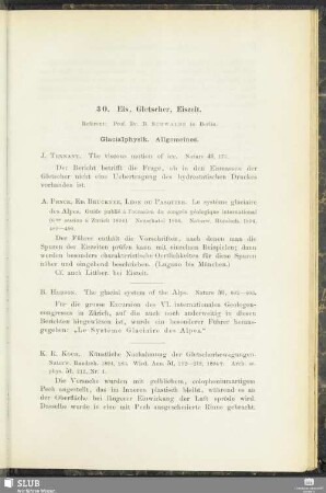 3 O. Eis, Gletscher, Eiszeit