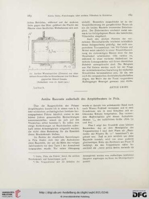 18.1915: Antike Baureste außerhalb des Amphitheaters in Pola