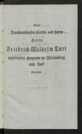 2r-2v, Dem Durchlauchtigsten Fuersten und Herrn ...