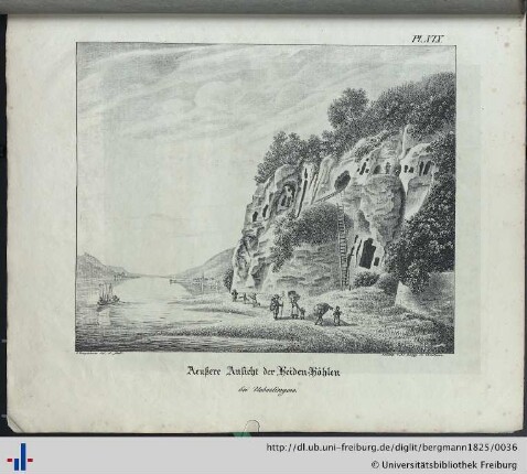 Aeußere Ansicht der Heiden-Höhlen bei Ueberlingen