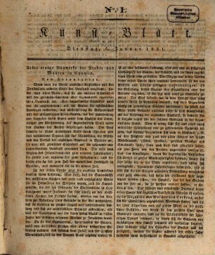 Morgenblatt für gebildete Stände. Kunst-Blatt. 12. 1831