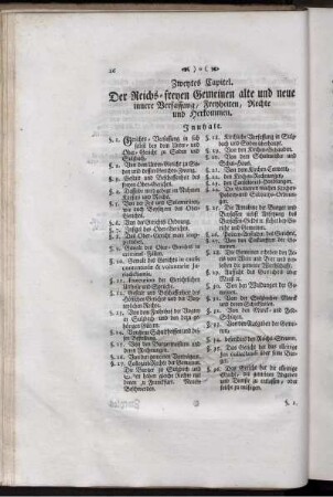 Zweytes Capitel. Der Rechs-freyen Gemeinen alte und neue innere Verfassung, Freyheiten, Rechte und Herkommen.