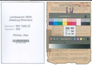 Entnazifizierung Alex Richarz , geb. 23.07.1899 (Lehrer)