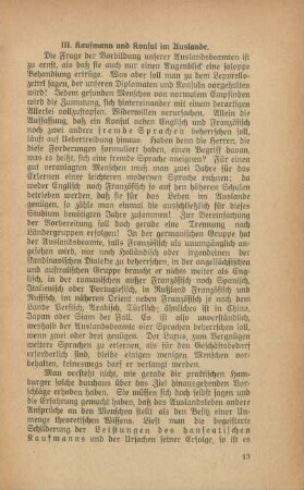 III. Kaufmann und Konsul im Auslande