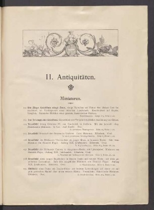 II. Antiquitäten