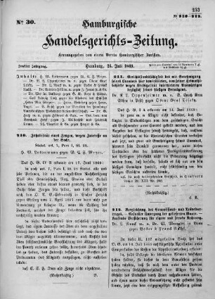 No. 30. 24. Juli 1869