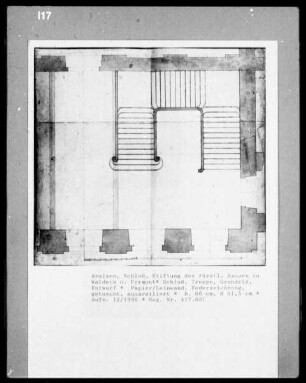 Schloß, Treppe, Grundrißentwurf