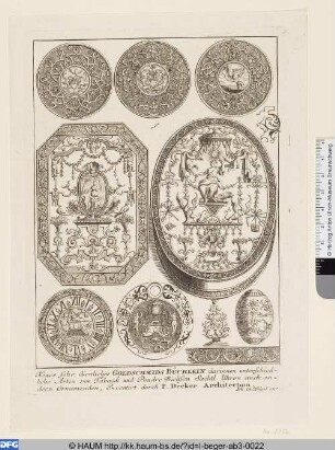 Neues sehr dienliches Goldschmieds Büchlein darinnen unterschiedliche Arten von Taback und Poudre Bichsen Sachtl Uhren [...]