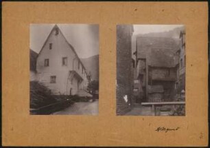 Wohnhäuser, Aldegund: Ansichten (aus: Skizzen- und Fotoalbum 19)