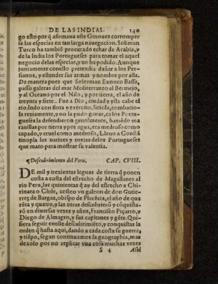 Descubrimiento del Peru. Cap. CVIII