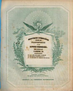 Oeuvres complets pour le pianoforte, 2. Oe. 14: Air russe varié u.a.
