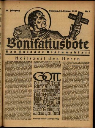 Ausgabe vom Sonntag, den 26. Februar 1939.