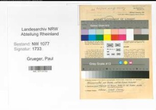 Entnazifizierung Paul Grueger , geb. 27.07.1903 (Polizist)