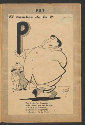 El hombre de la "P" - [Caricatura]