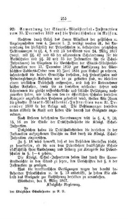 Anwendung der Staat-Ministerial-Instruction vom 31. December 1839 auf die Privatschulen in Nassau : [V. Elementarschulwesen]