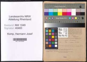 Entnazifizierung Hermann Josef Komp , geb. 14.08.1913 (Foerster)