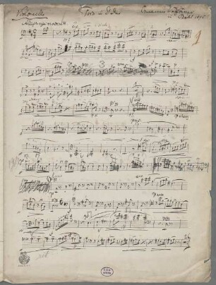 Trios, vl, vlc, pf, op.5, D-Dur - BSB Mus.ms. 14156 : [caption title vlc part:] Trio in D Dur. Ermanno Wolf-Ferrari // in Bühl 1896 // Violoncello