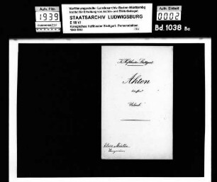Müller, Elise (*03.10.1894 in Stuttgart); Solotänzerin; ausgesch.: 1919