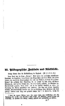 Pädagogische Zustände und Rückblicke
