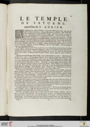 Le Temple de Saturne, aujourd’hui de S. Adrien