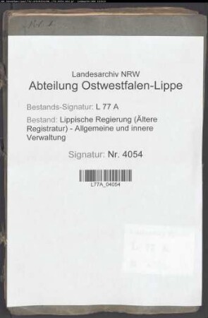 Teilung der Waldheide bei Heidenoldendorf, Bd. 1