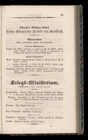 Kriegs=Ministerium.