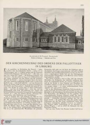 Der Kirchenneubau des Ordens der Pallottiner in Limburg