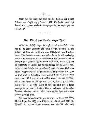 Vom Schloß zum Brandenburger Thor