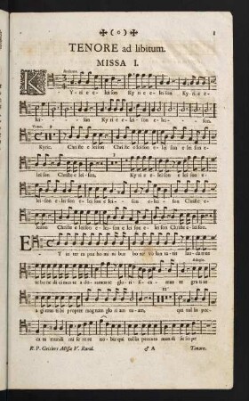1-12, Tenore ad libitum. Missa I. - Missa IV.