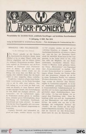 8. Heft, Mai 1913