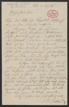 Brief an Friedrich Wilhelm Jähns : 17.01.1873