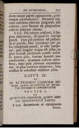 Sectio I. De Qualitate Corporum, Quibus Amissae Restituuntur Partes.