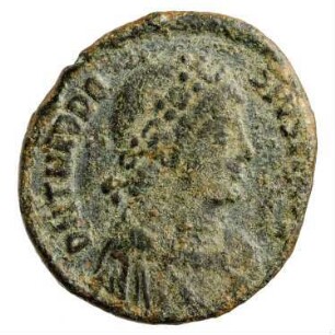 Münze, Aes 2, 25. August 383 bis 28. August 388 n. Chr.