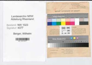 Entnazifizierung Wilhelm Berger , geb. 24.08.1903 (Steuerberater)