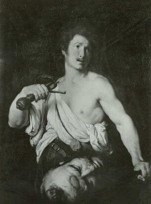 David mit dem Haupte Goliaths