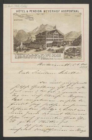 Brief an Schott : 06.10.1888