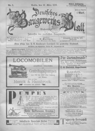 49. Jahrgang. Nr. 8.